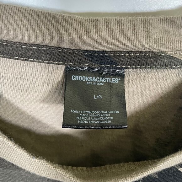 Crooks & Castles Camouflage T Shirt Mens Large Short Sleeve Crew Neck S/S - Picture 3 of 5